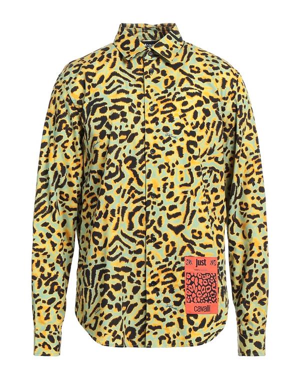 ジャストカバリ メンズ トップス シャツ JUST CAVALLI 柄入りシャツ Sage Green グリーン