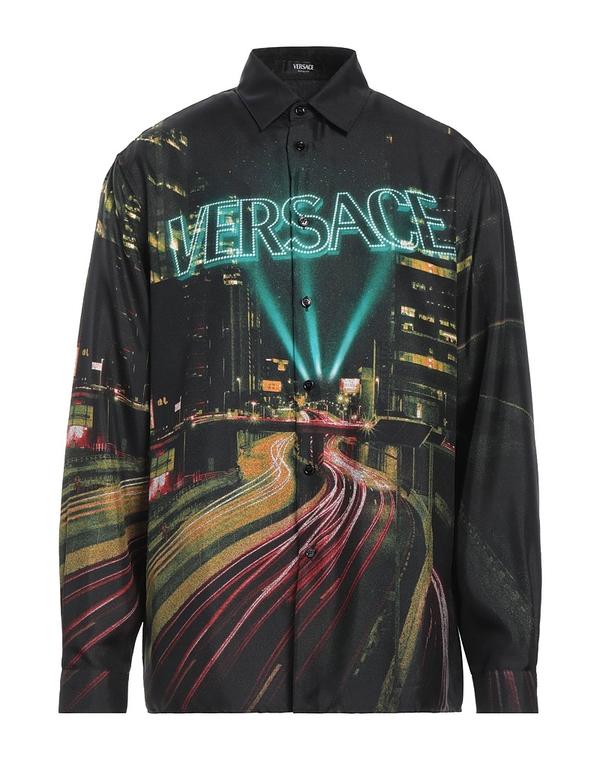 ヴェルサーチ メンズ トップス プルオーバー VERSACE 柄入り口・入口プルオーバー Black 黒いこと