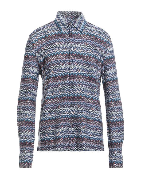 ミッソーニ メンズ トップス シャツ MISSONI 柄入りシャツ Navy ネイビー
