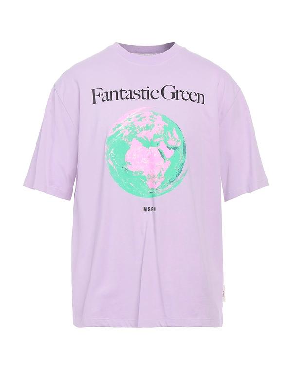 エムエスジイエム メンズ トップス ティーシャツ MSGM Ｔシャツ Mauve トップス-メンズファッション-Tシャツ・カットソー