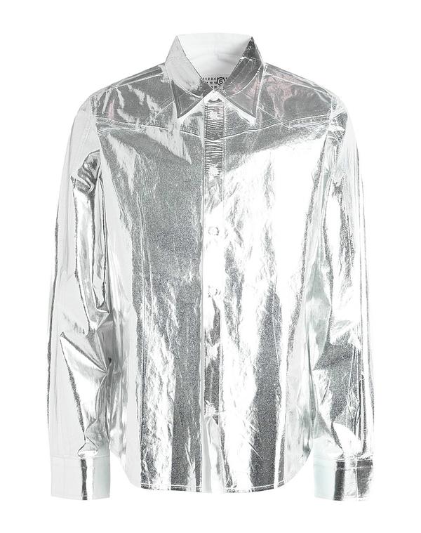 マルタンマルジェラ メンズ トップス シャツ MM6 MAISON MARGIELA 柄入りシャツ Silver シルバー