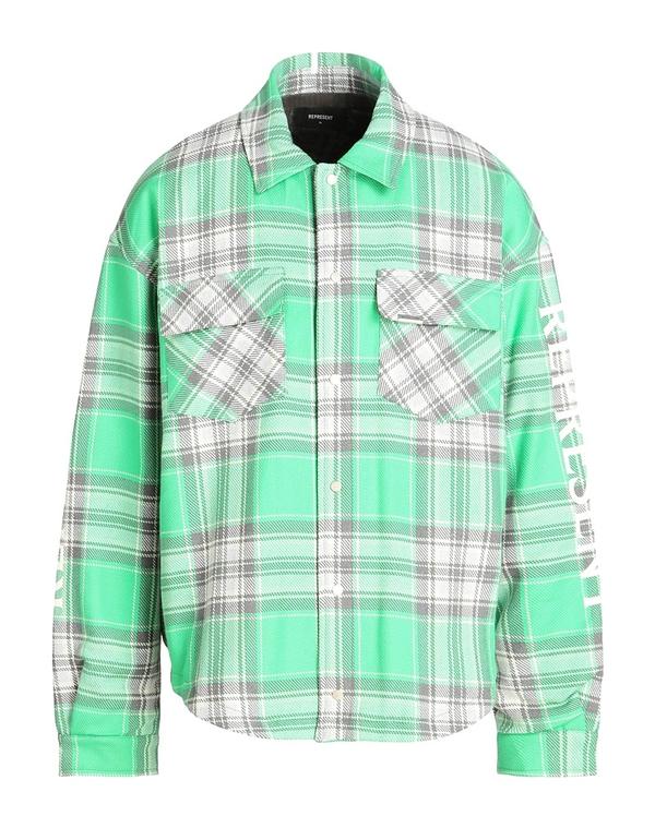リプレゼント メンズ トップス シャツ REPRESENT チェック柄シャツ Green グリーン