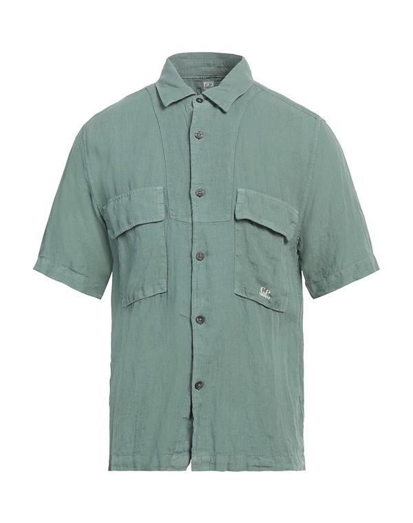 シーピーカンパニー メンズ トップス シャツ C.P. COMPANY 無地シャツ Sage Green グリーン｜ReVida 店