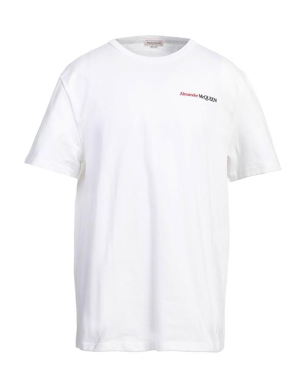 マックイーン メンズ トップス プルオーバー MCQUEEN Ｔシャツ White 白いこと