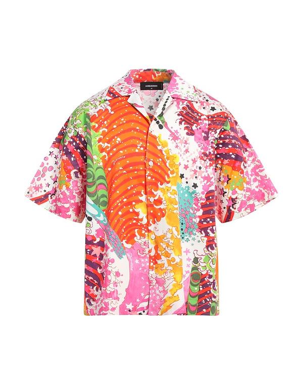 ディースクエアード メンズ トップス シャツ DSQUARED2 柄入りシャツ Fuchsia フューシャ｜ReVida 店 50,880円