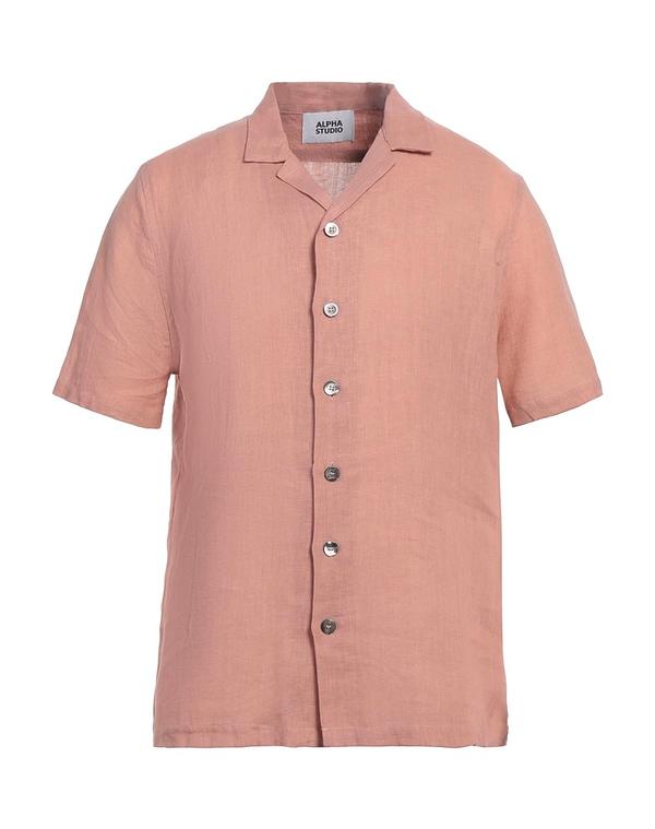 アルファス テューディオ メンズ トップス シャツ ALPHA STUDIO 無地シャツ Pink ピンク