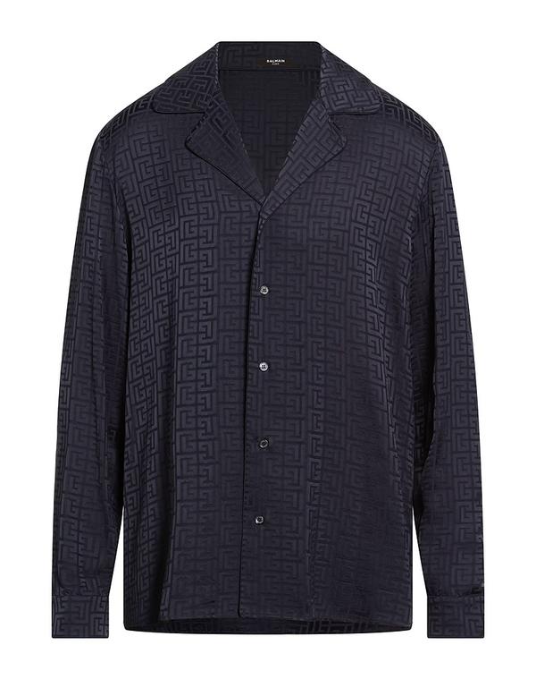 バルマン メンズ トップス シャツ BALMAIN 柄入りシャツ Midnight Blue ブルー 129,900円