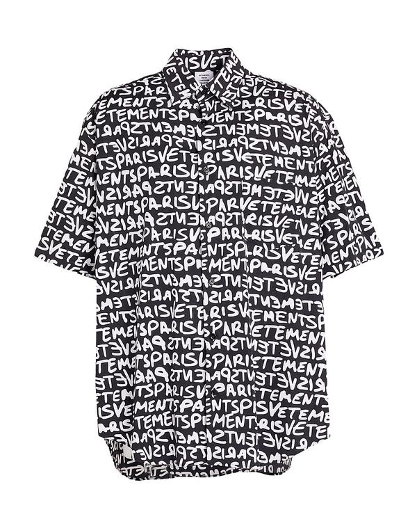 ヴェトモン メンズ トップス シャツ VETEMENTS 柄入りシャツ White ホワイト