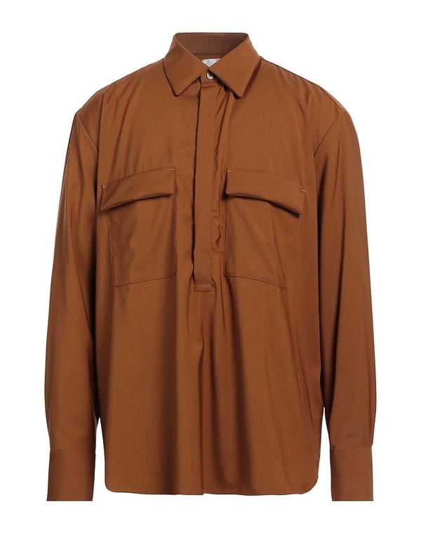 PT トリノ メンズ トップス シャツ PTorino 無地シャツ Brown ブラウン