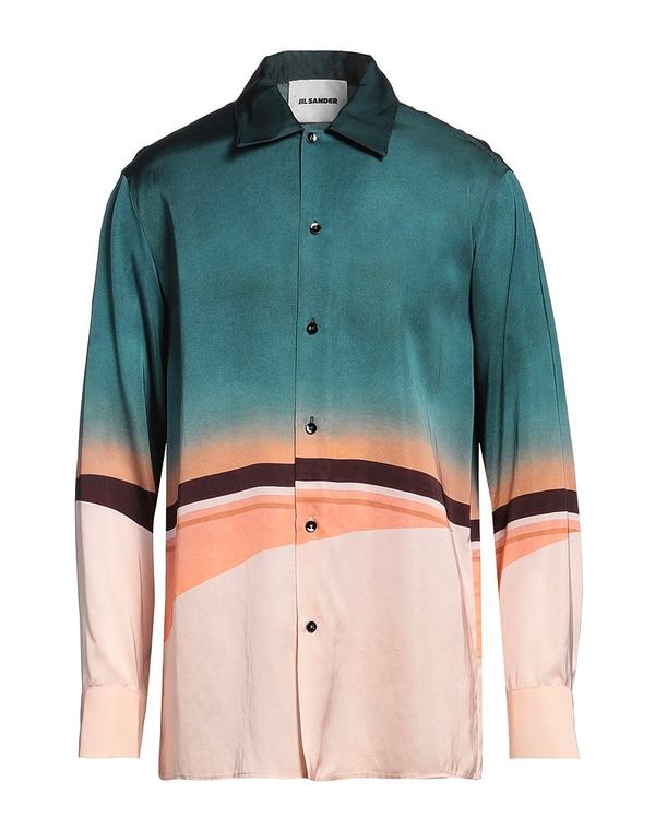 ジル・サンダー メンズ トップス シャツ JIL SANDER 柄入りシャツ Deep Teal ティール