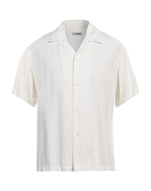 サンドロ メンズ トップス シャツ SANDRO 無地シャツ White ホワイト
