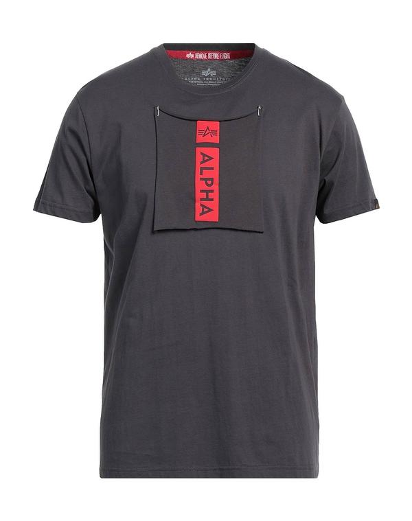 アルファインダストリーズ メンズ トップス Tシャツ ALPHA INDUSTRIES Ｔシャツ Gray グレー