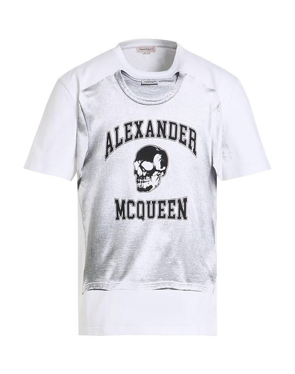 マックイーン メンズ トップス Tシャツ MCQUEEN Ｔシャツ White ホワイト