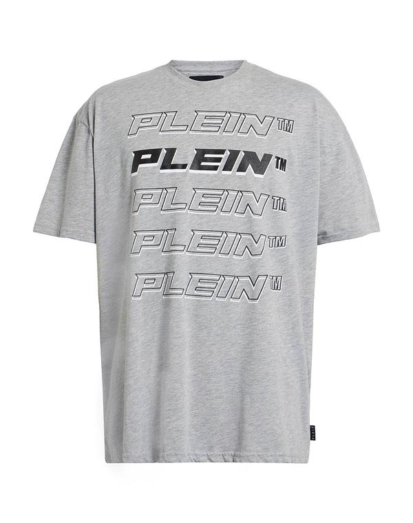 フィリッププレイン メンズ トップス Tシャツ PHILIPPLEIN Ｔシャツ Gray グレー