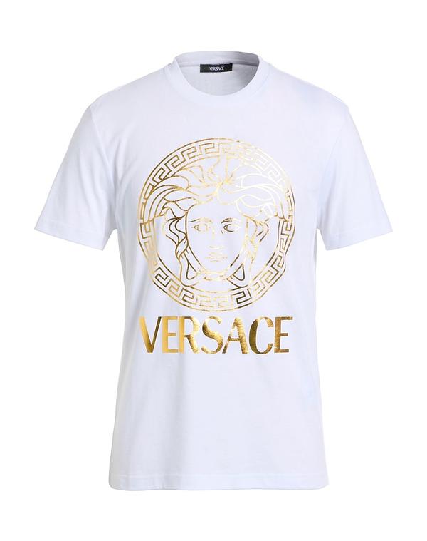 ヴェルサーチ メンズ トップス プルオーバー VERSACE Ｔシャツ White 白いこと