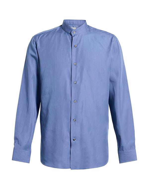 カルーゾ メンズ トップス シャツ CARUSO 無地シャツ Blue Gray グレー