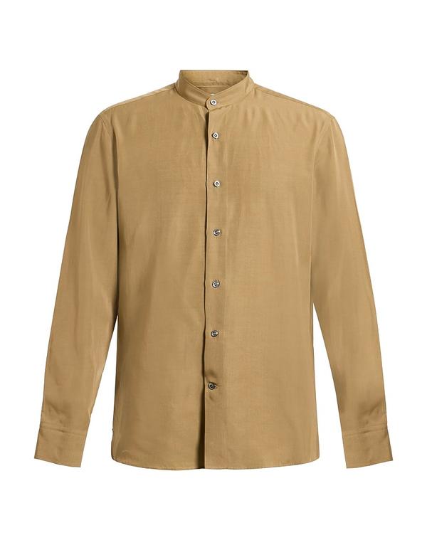 カルーゾ メンズ トップス シャツ CARUSO 無地シャツ Khaki カーキ