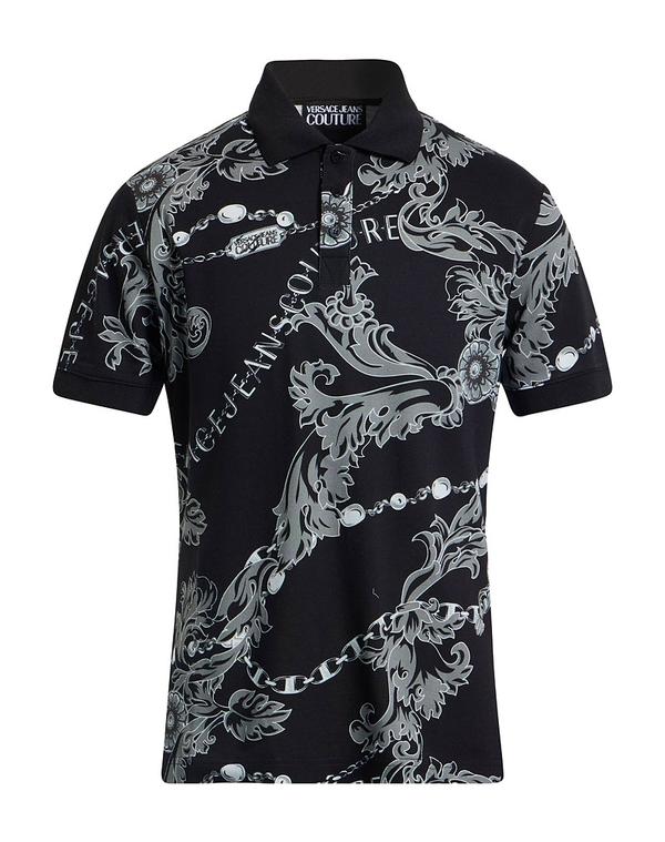 ヴェルサーチ メンズ トップス ポロシャツ VERSACE JEANS COUTURE ポロシャツ Black ブラック