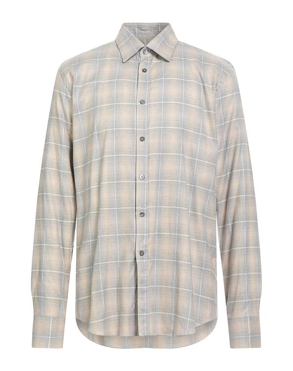 カナーリ メンズ トップス シャツ CANALI チェック柄シャツ Beige ベージュ