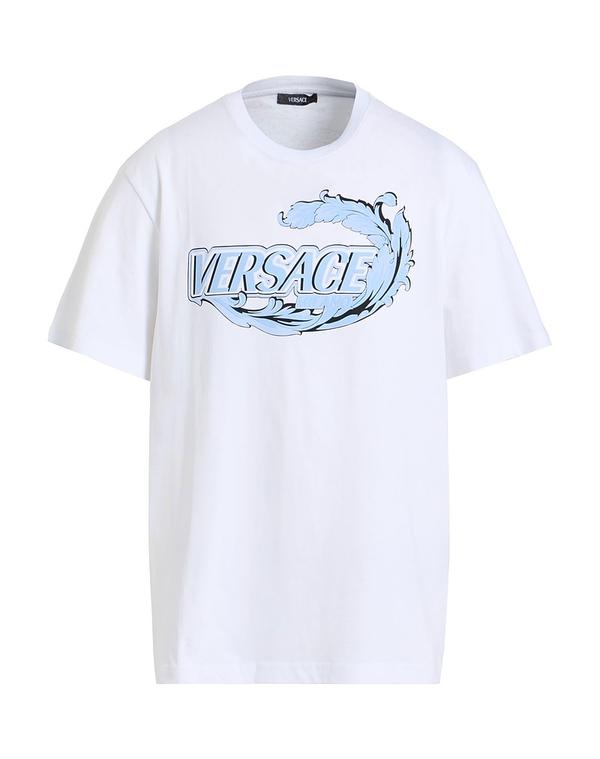 ヴェルサーチ メンズ トップス プルオーバー VERSACE Ｔシャツ White 白いこと