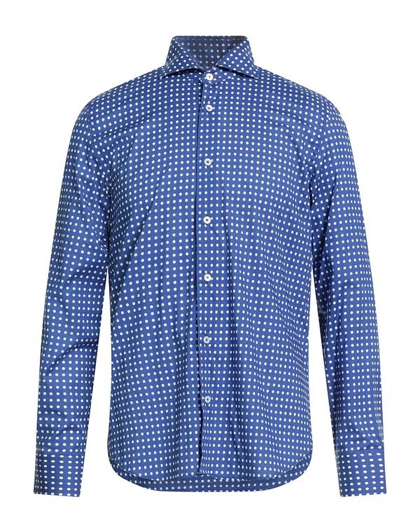 フェデーリ メンズ トップス シャツ FEDELI 柄入りシャツ Blue ブルー