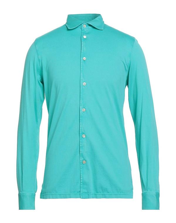 フェデーリ メンズ トップス シャツ FEDELI 無地シャツ Turquoise Blue ブルー