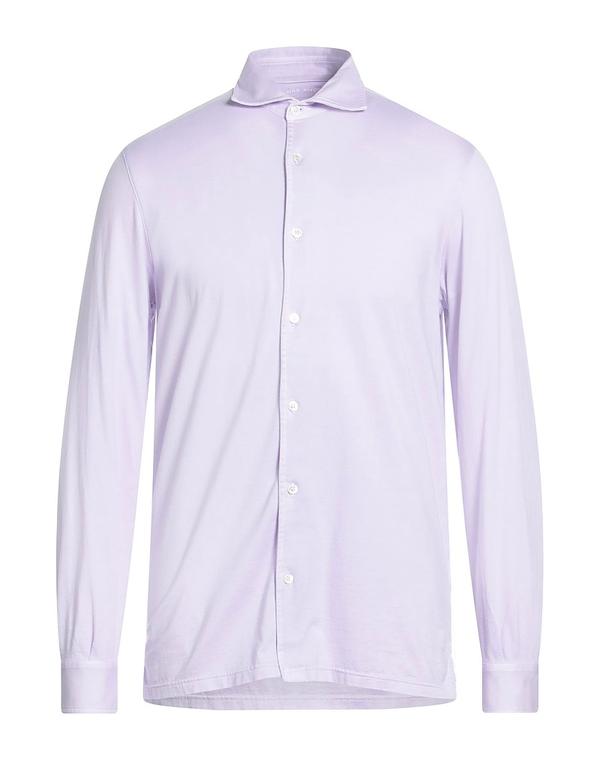 フェデーリ メンズ トップス シャツ FEDELI 無地シャツ Lilac ライラック