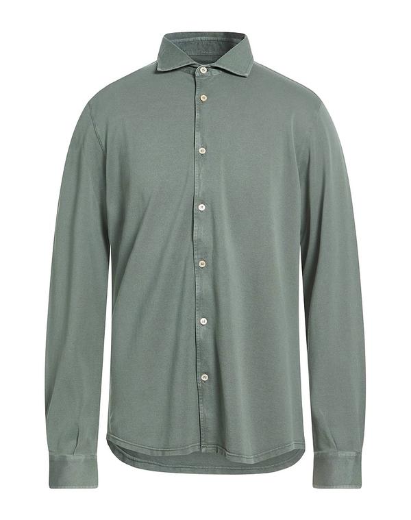 フェデーリ メンズ トップス シャツ FEDELI 無地シャツ Military Green グリーン