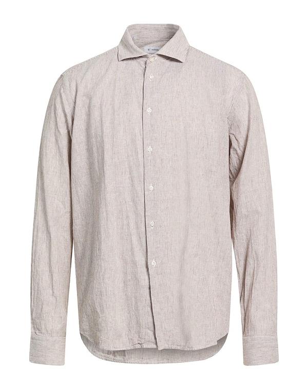 マニュエル リッツ メンズ トップス シャツ MANUEL RITZ ストライプ柄シャツ Taupe トープ 17,505円