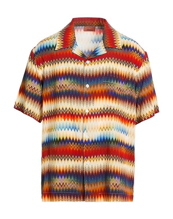 ミッソーニ メンズ トップス シャツ MISSONI 柄入りシャツ Reddish Brown ブラウン