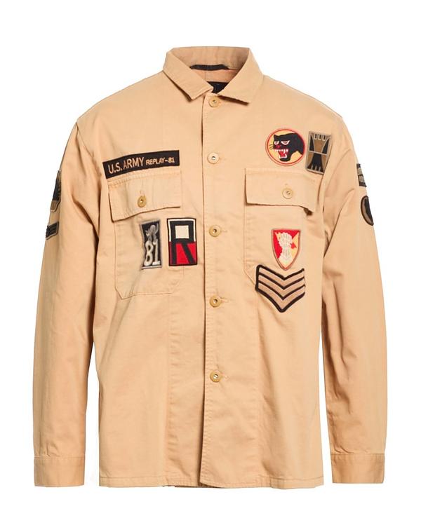 リプレイ メンズ トップス シャツ REPLAY シャツ Beige ベージュ