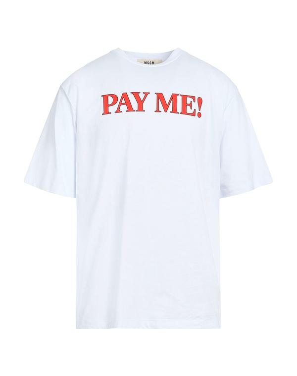 エムエスジイエム メンズ トップス プルオーバー MSGM Ｔシャツ White 白いこと