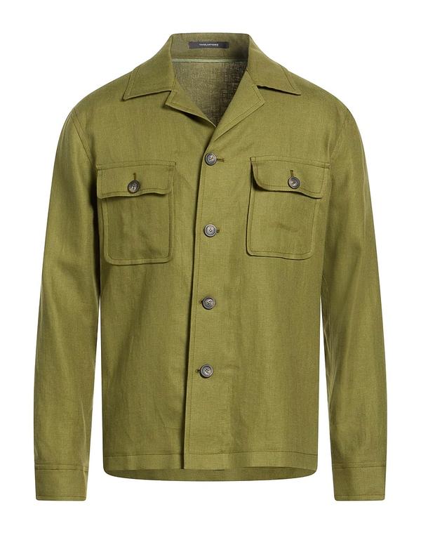 タリアトーレ メンズ トップス シャツ TAGLIATORE リネンシャツ Military Green グリーン