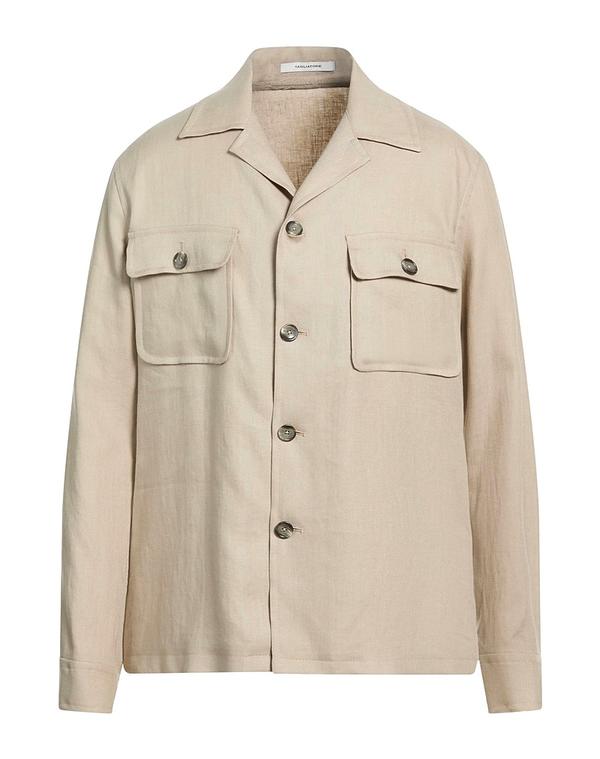 タリアトーレ メンズ トップス シャツ TAGLIATORE リネンシャツ Sand サンド