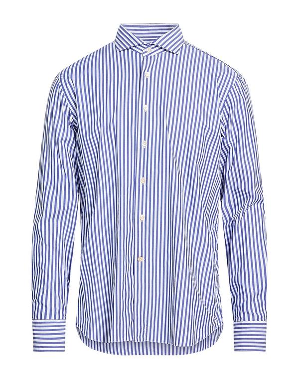 アレッサンドロゲラルディ メンズ トップス シャツ ALESSANDRO GHERARDI ストライプ柄シャツ Blue ブルー