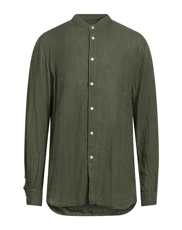 ボリオリ メンズ トップス シャツ BOGLIOLI 無地シャツ Military Green グリーン