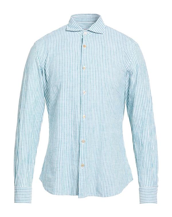 ボリオリ メンズ トップス シャツ BOGLIOLI ストライプ柄シャツ Deep Teal ティール