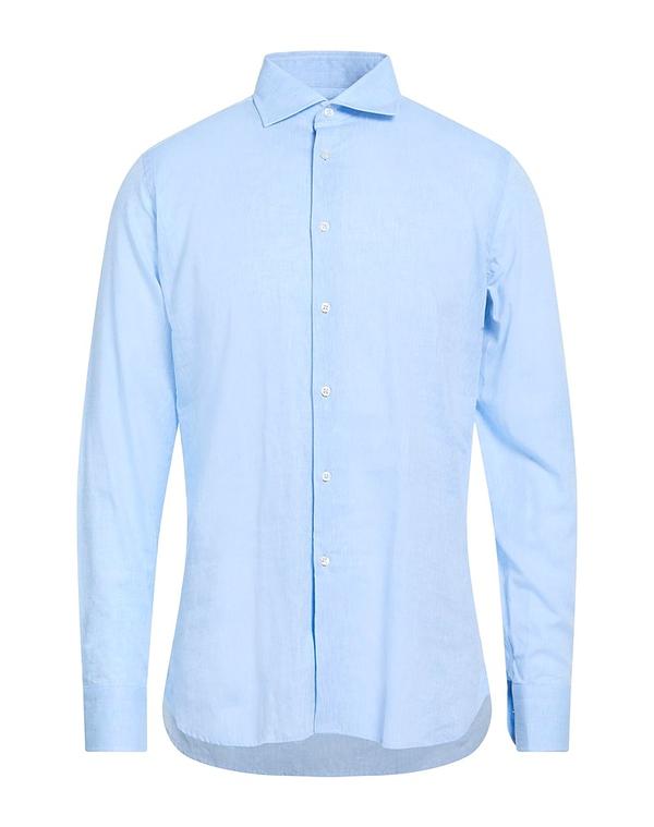 パオローニ メンズ トップス シャツ PAOLONI 無地シャツ Sky Blue ブルー
