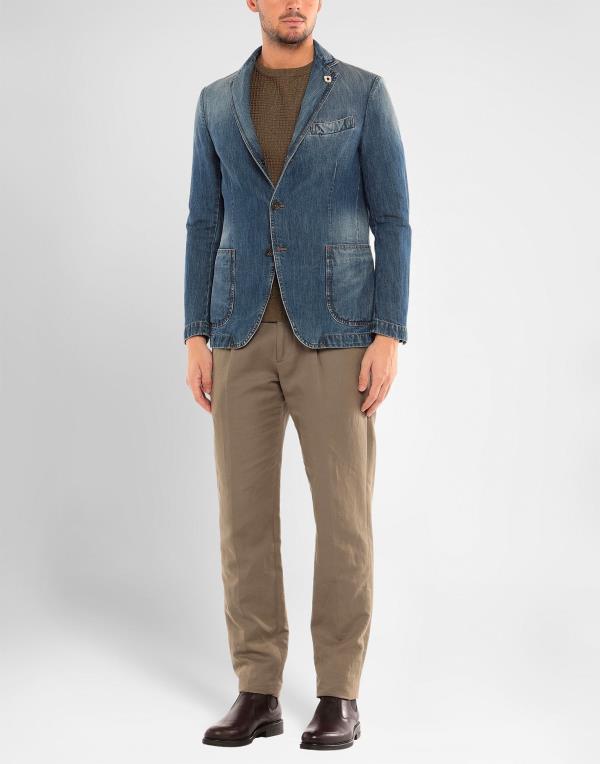 ラルディーニ メンズ ジャケット・ブルゾン アウター Blazer Blue