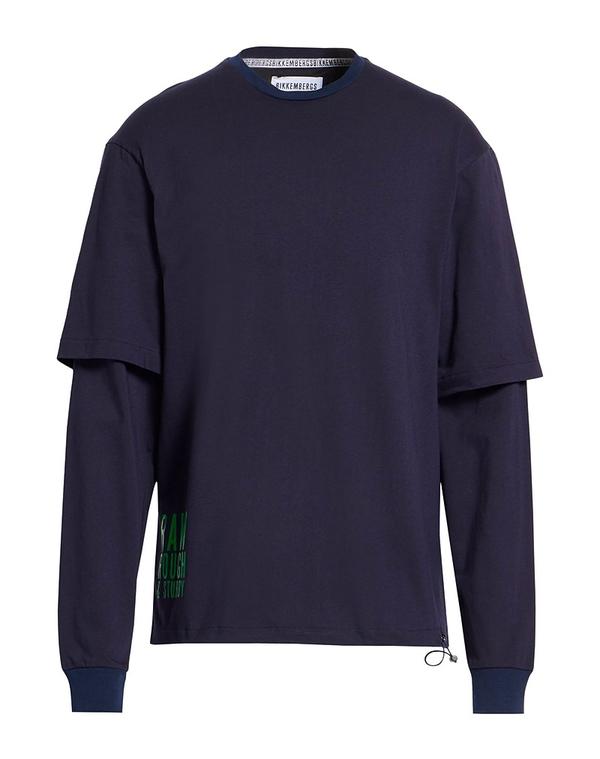 ビッケンバーグス メンズ トップス プルオーバー BIKKEMBERGS Ｔシャツ Navy 米国海軍