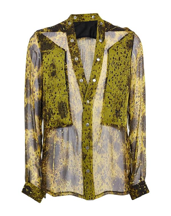 リックオウエンス メンズ トップス プルオーバー RICK OWENS 柄入り口・入口プルオーバー Lime Green 菩提樹