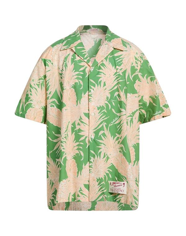 ヴァレンティノ メンズ トップス シャツ VALENTINO GARAVANI 柄入りシャツ Green グリーン