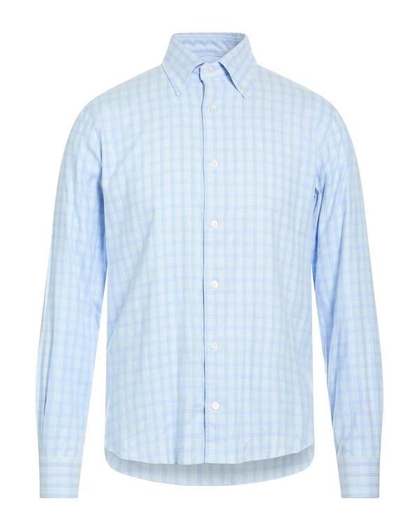 フェデーリ メンズ トップス シャツ FEDELI 柄入りシャツ Sky Blue ブルー