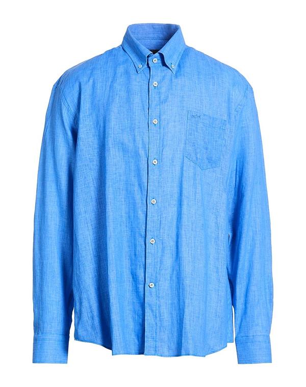 ポールアンドシャーク メンズ トップス シャツ PAUL & SHARK 無地シャツ Azure Blue ブルー