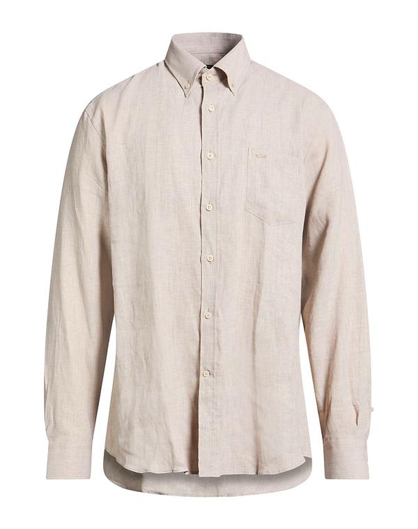ポールアンドシャーク メンズ トップス シャツ PAUL & SHARK 無地シャツ Beige ベージュ|ReVida 店