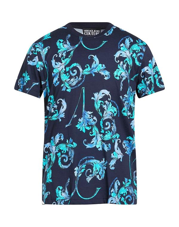 ヴェルサーチ メンズ トップス Tシャツ VERSACE JEANS COUTURE Ｔシャツ Navy ネイビー