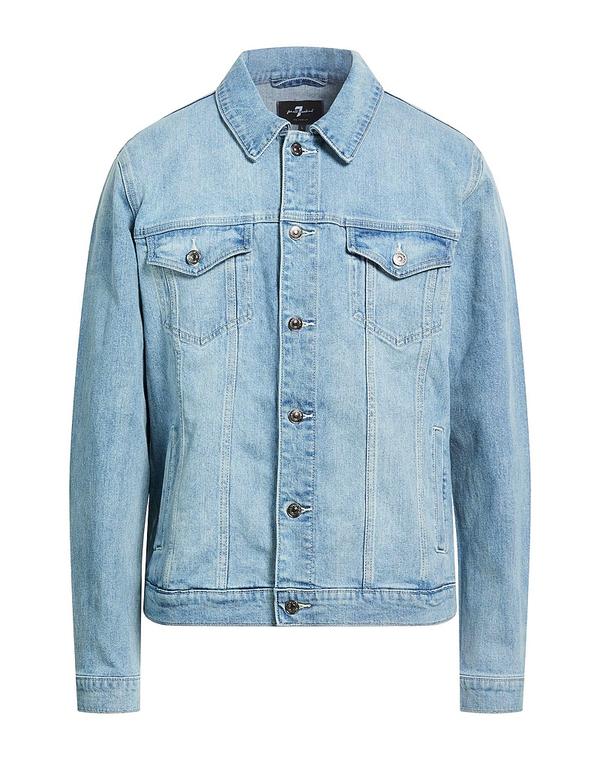 セブンフォーオールマンカインド メンズ アウター ジャケット・ブルゾン 7 FOR ALL MANKIND デニムブルゾン Blue ブルー