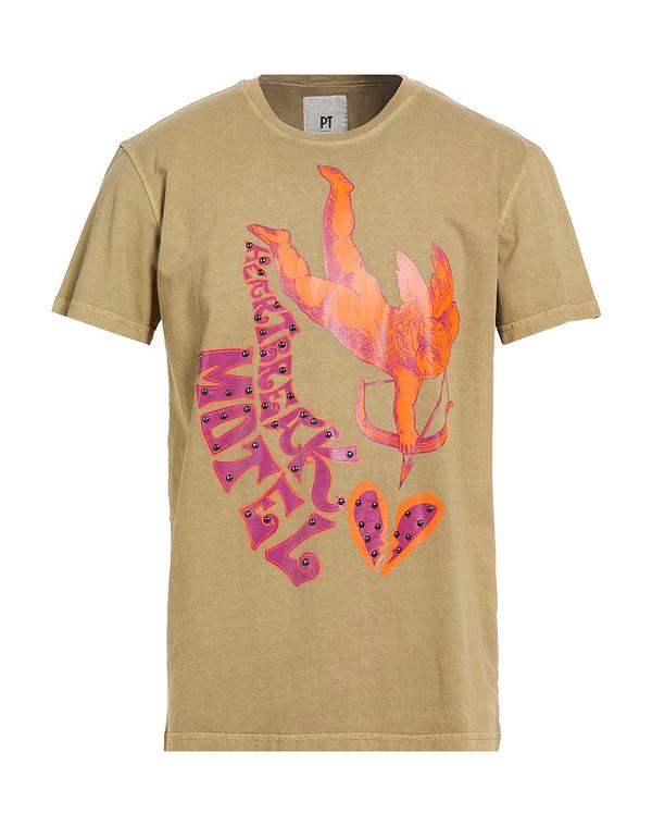 PT トリノ メンズ トップス Tシャツ PTorino Ｔシャツ Khaki カーキ