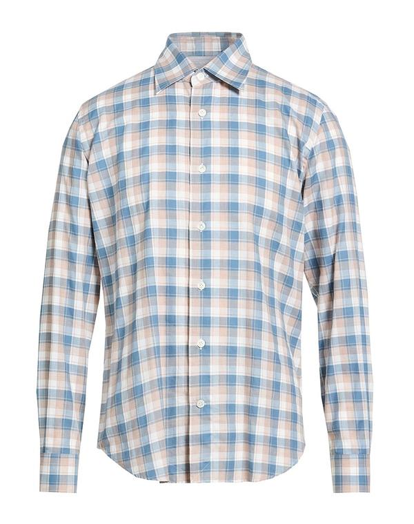 イレブンティ メンズ トップス シャツ ELEVENTY チェック柄シャツ Blue Gray グレー