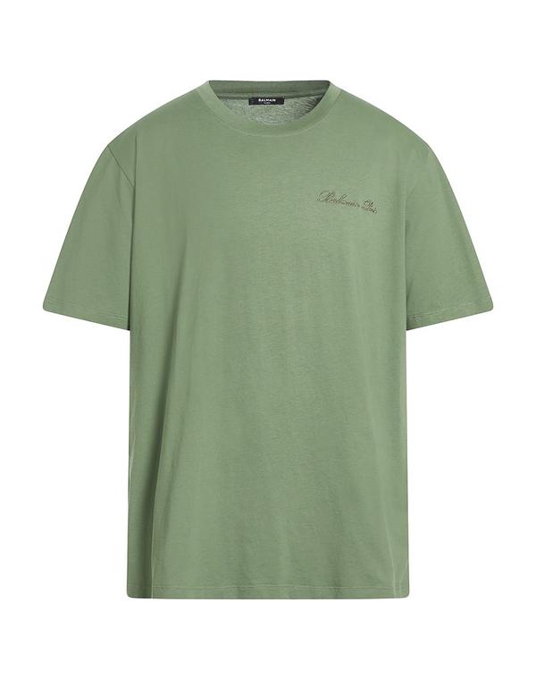 バルマン メンズ トップス Tシャツ BALMAIN Ｔシャツ Sage Green グリーン